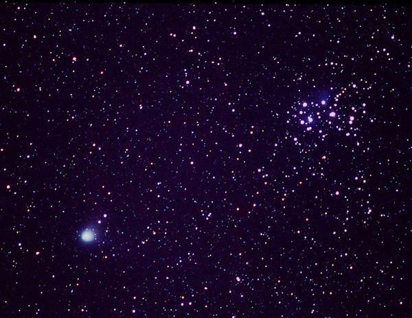 Brian's Comet Machholz and Pleiades
