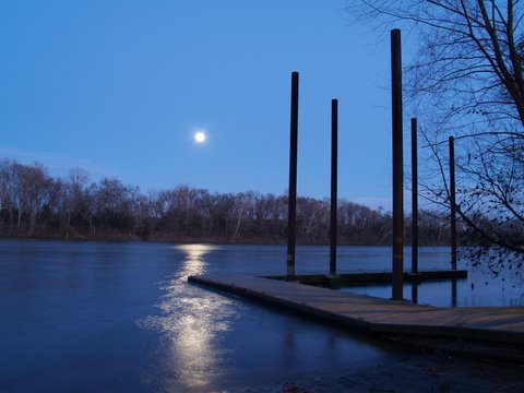Charles H. Full Moon Rising over Congaree River
