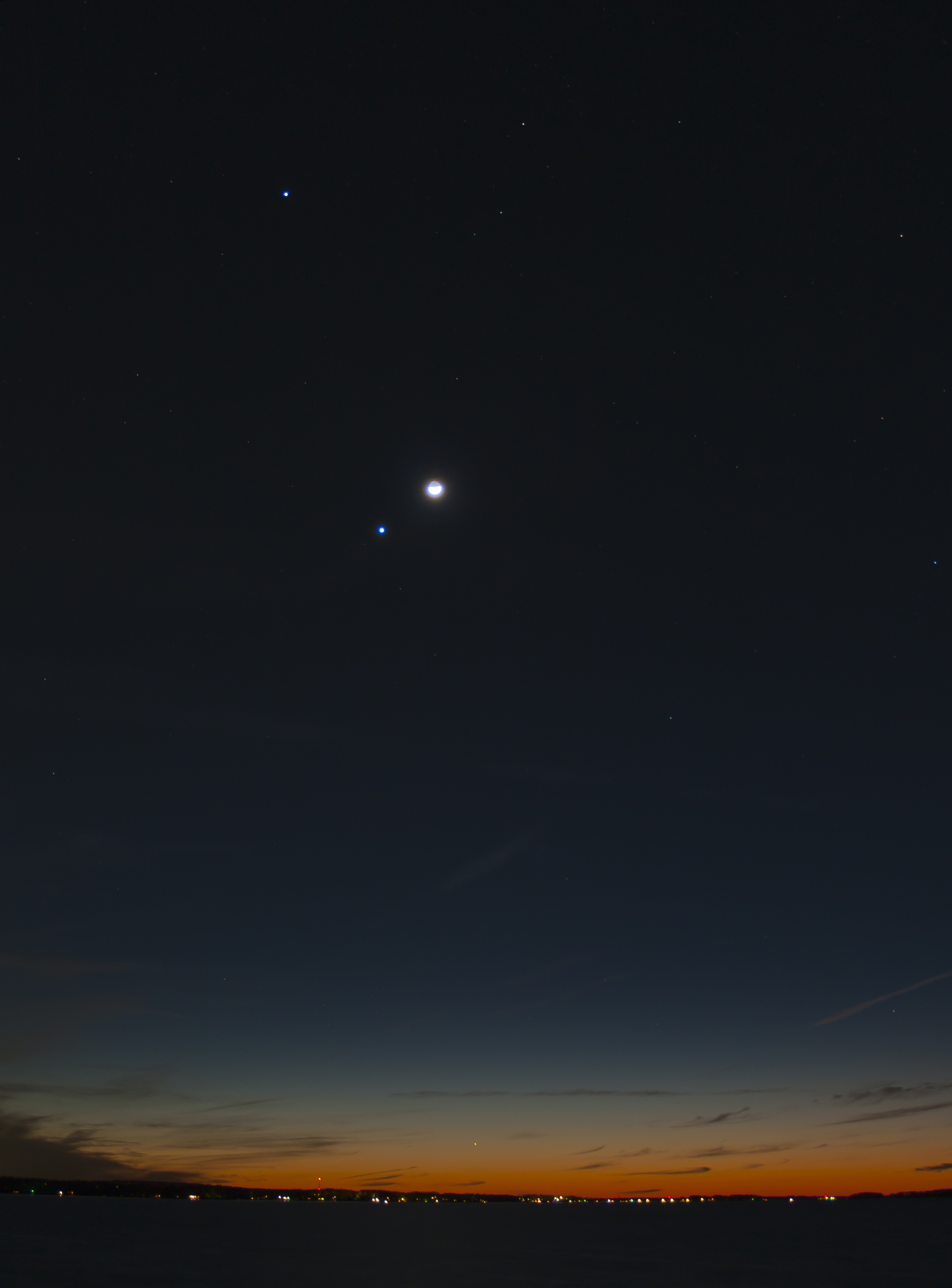 Charles H. Conjunction of Moon and Venus with Jupiter and Mercury