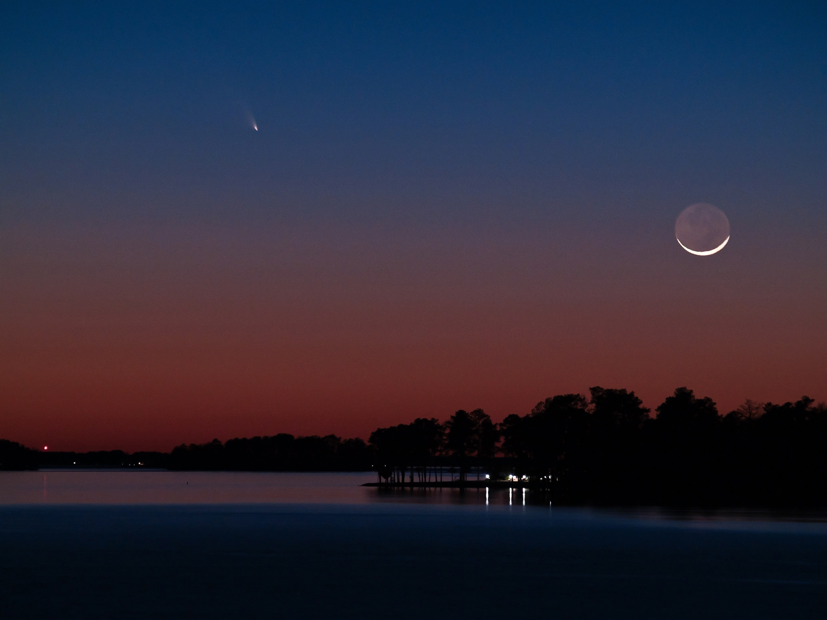Charles Hite - Comet PanSTARRS and Crescent Moon